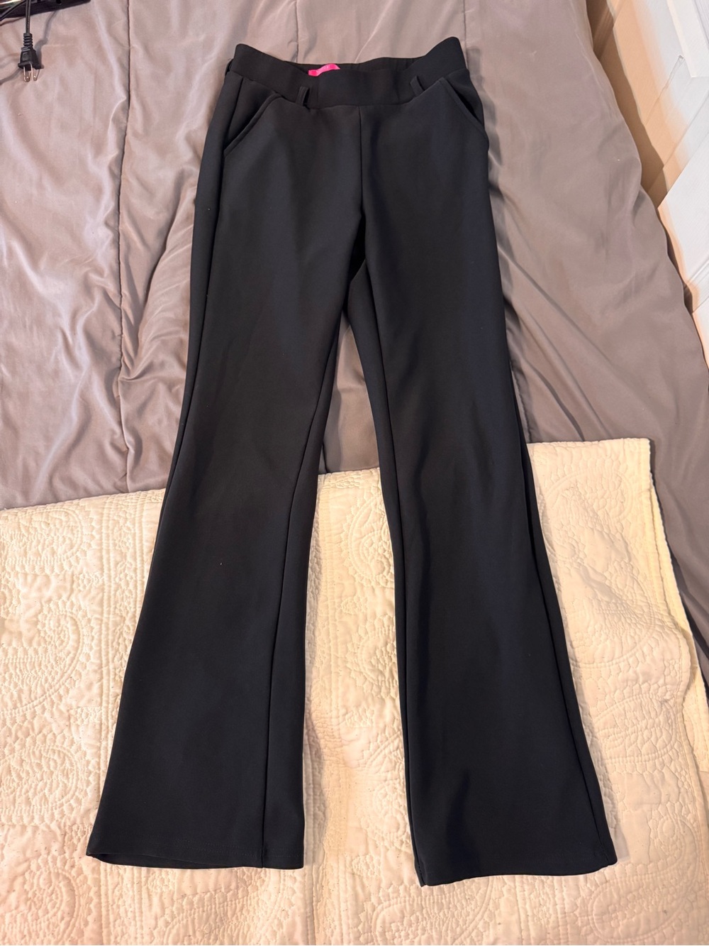 Black Boot-Cut Flare Pants
